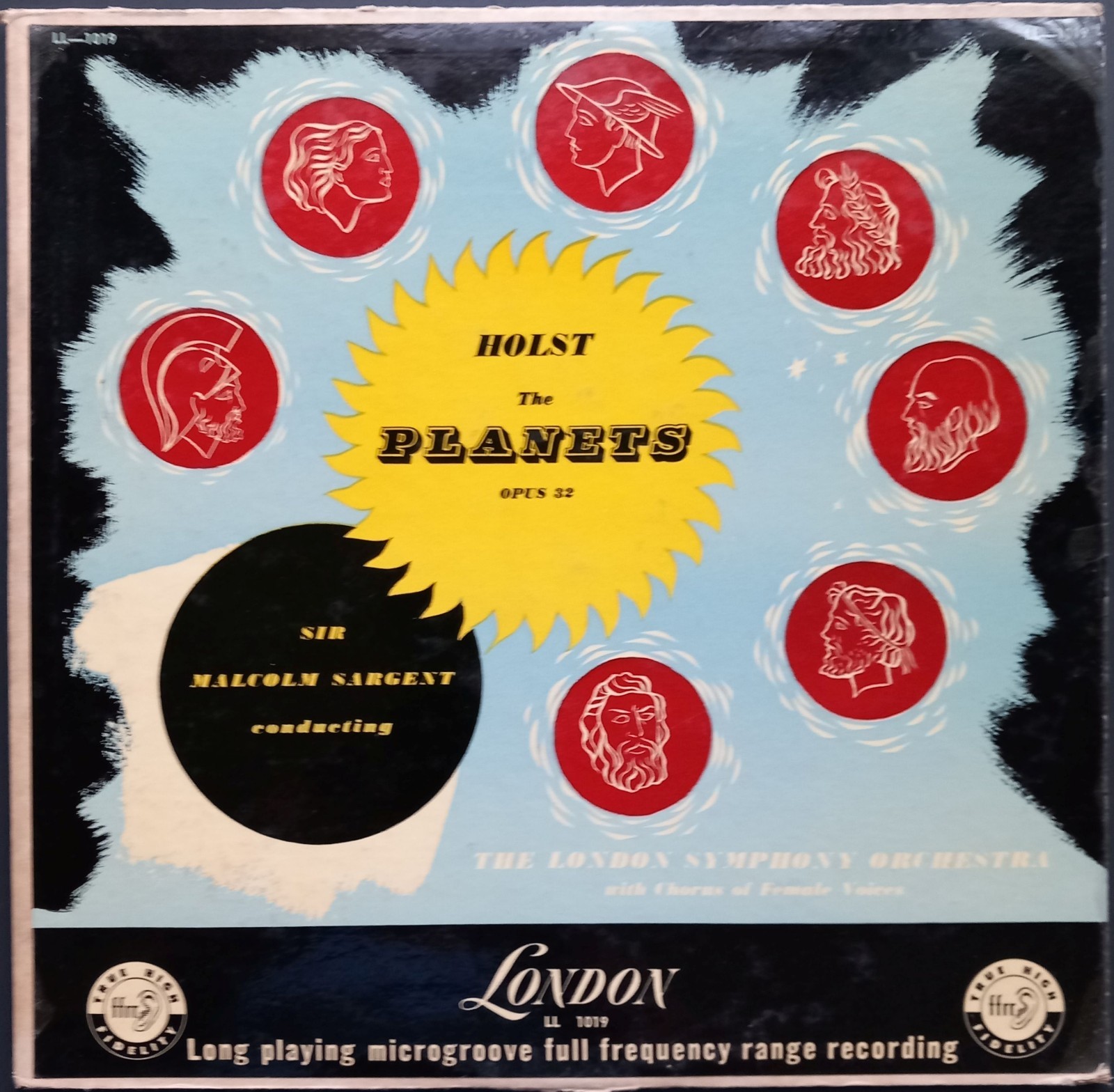 Holst - The Planets, SARGENT, LSO, London LL 1019, MONO