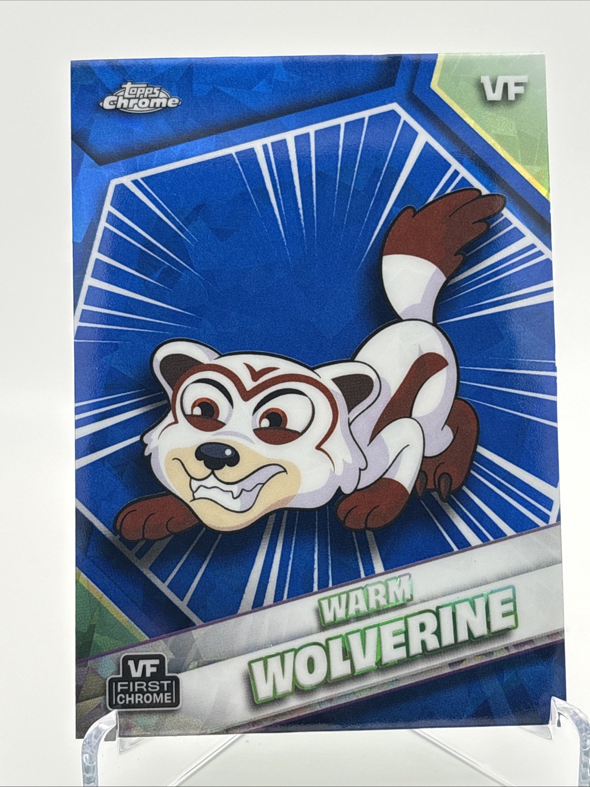 2026 VeeFriends Topps Chrome Sapphire base Wolverine calda prima cromata