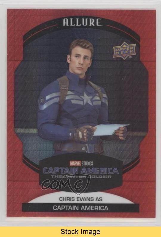 Upper Deck 2022 Marvel Allure Red Prism come Capitan America Chris Evans LEGGI 0bf7