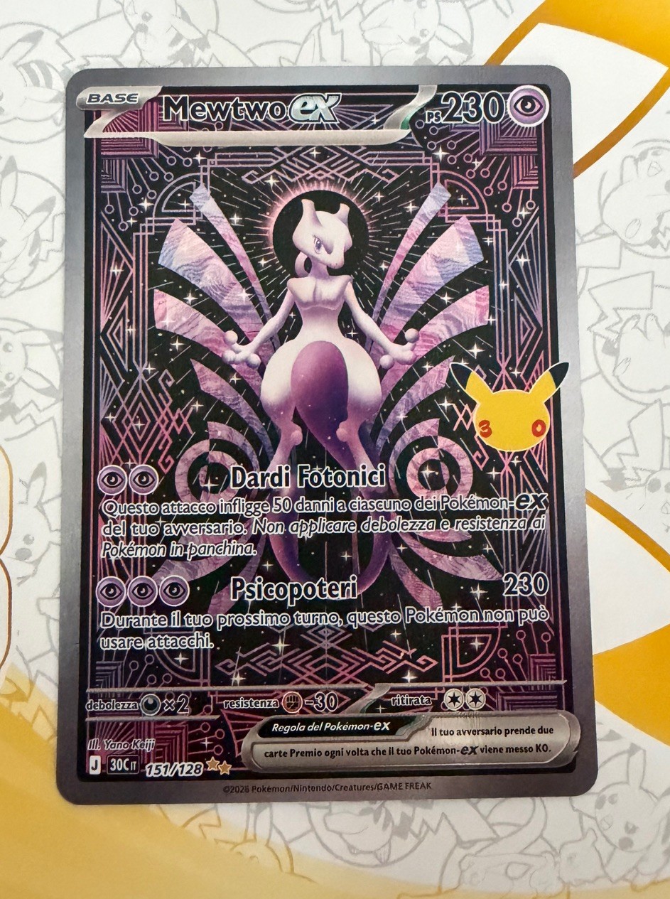 Pokémon 30th Anniversary TCG - Mewtwo ex (30C 151) - ITA - NM