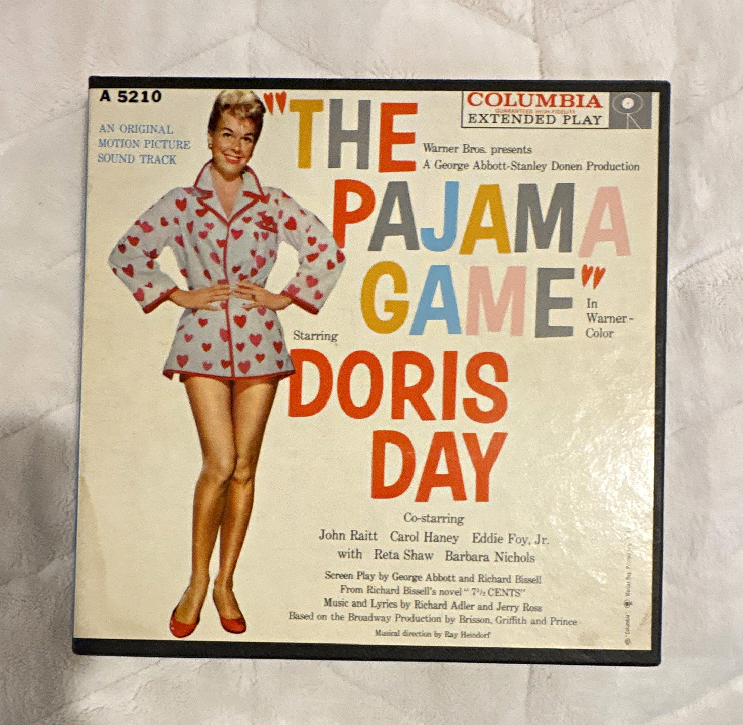 1957 Doris Day The Pajama Game Columbia EP A 5210 Original Soundtrack Vinyl Set