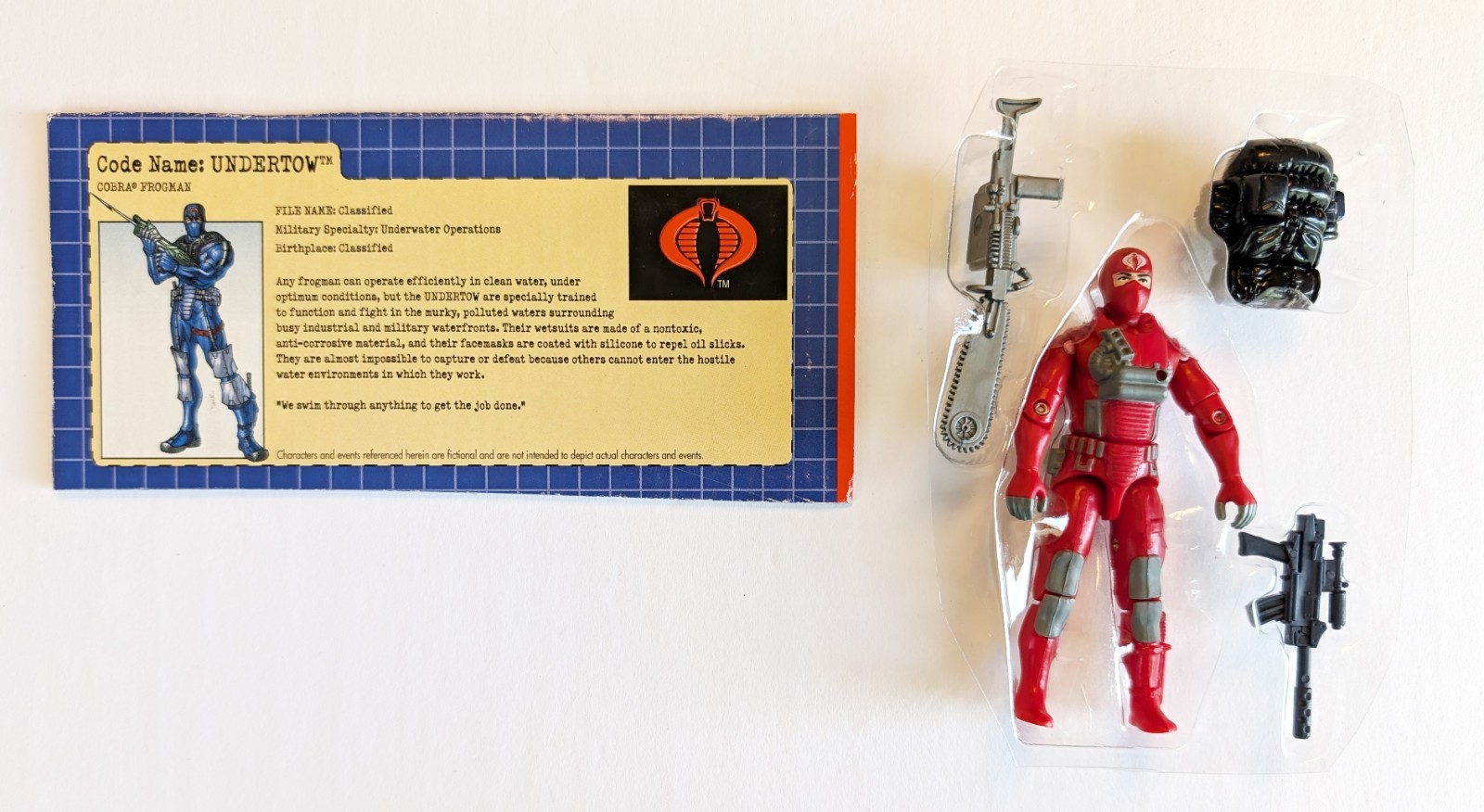 GI Joe Undertow v3 2002 completo di confezione plastica originale con scheda