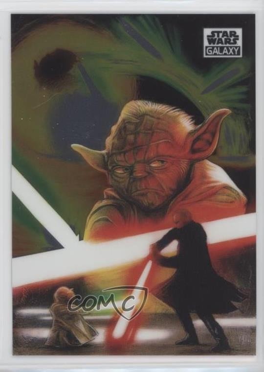 2021 Chrome Star Wars Galaxy Paul Shipper Yoda Count Dooku Duello con #86 2k3