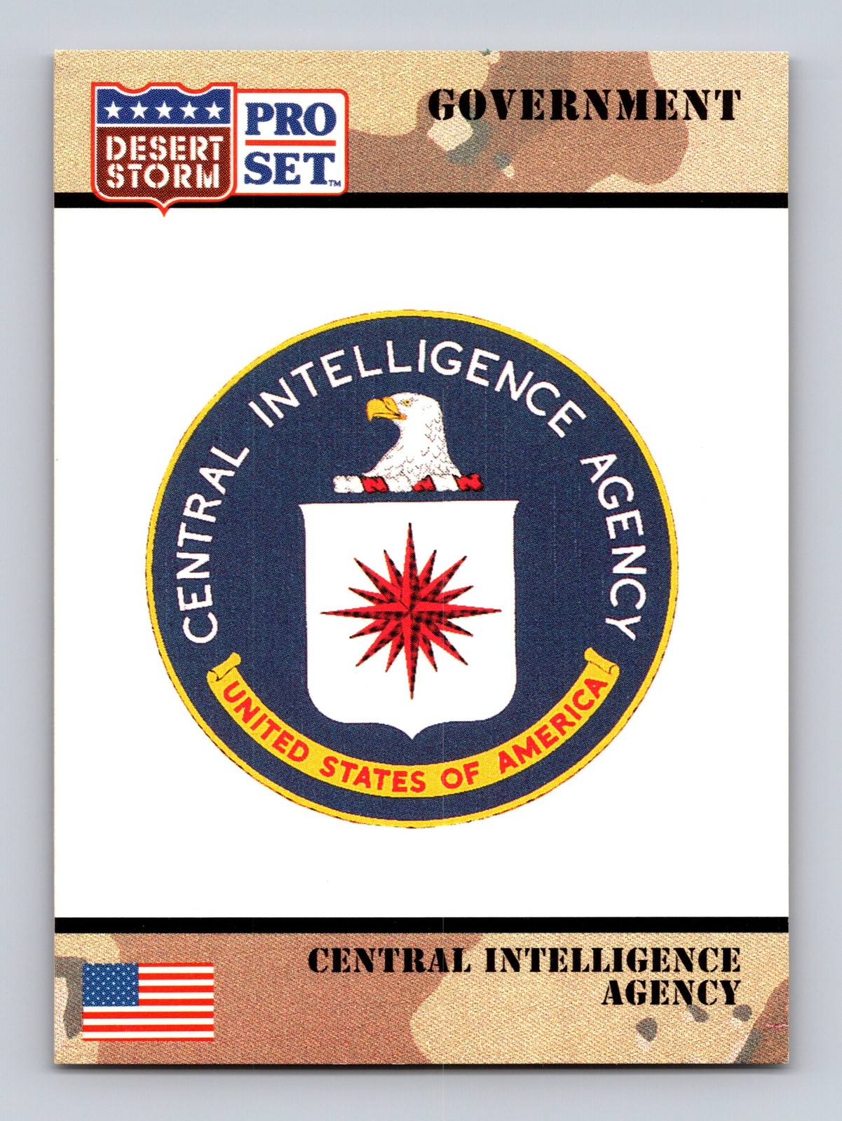 1991 Pro Set Desert Storm #102 AGENZIA DI INTELLIGENCE CENTRALE