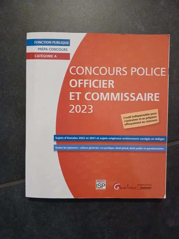 Concours police officier et commissaire 2023