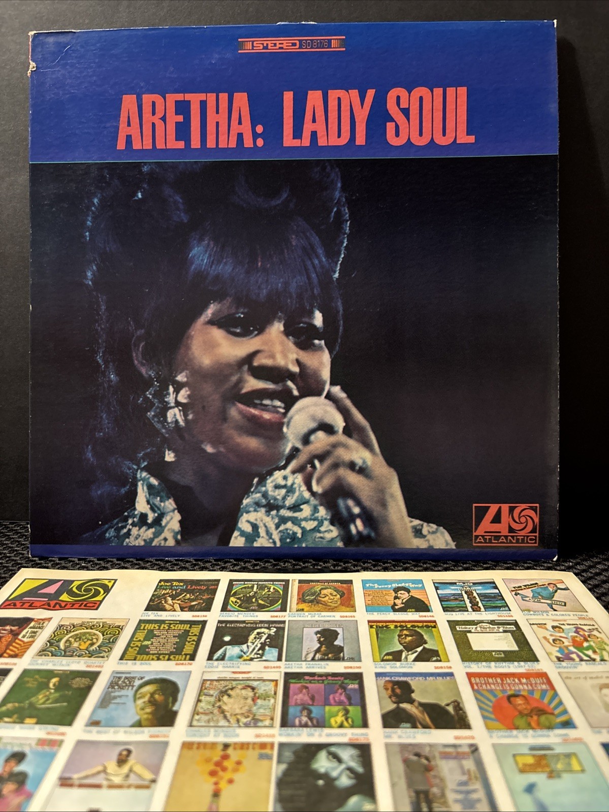 Aretha Franklin Lady Soul Vinyl LP 1968 Atlantic SD 8176 Stereo Queen of Soul EX