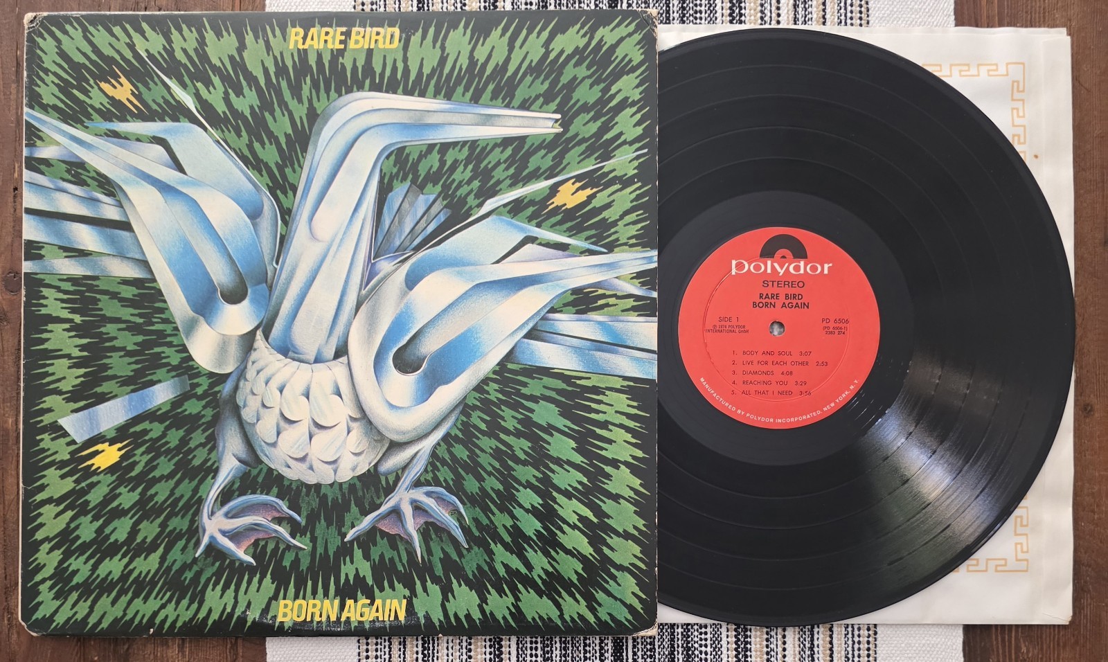 Rare Bird Born Again 1974 Polydor PD-6506 Vinyl LP Vintage Record Rock VG+