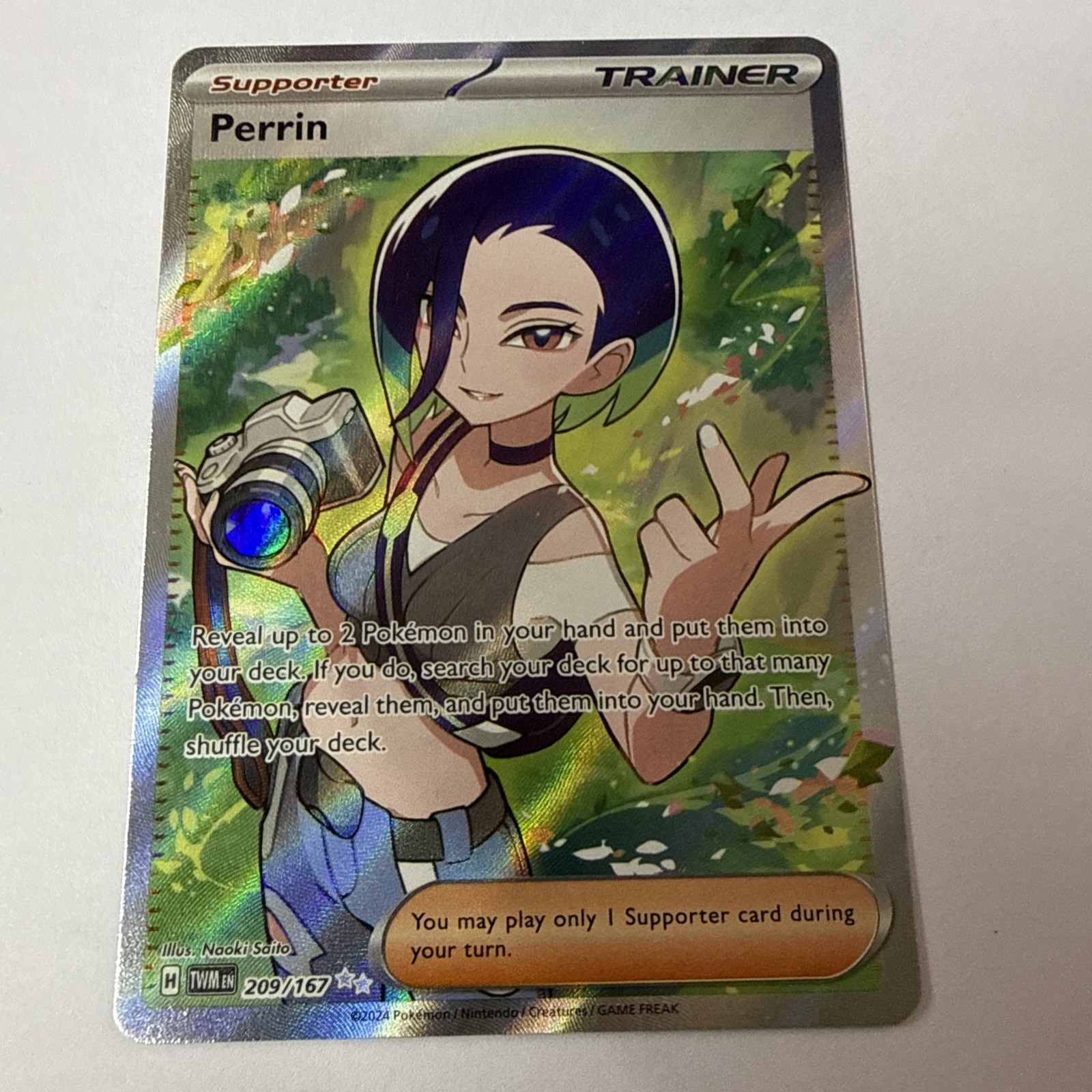 Pokémon TCG Perrin 209/167 SV06 Twilight Masquerade Full Art Holo Ultra Rare