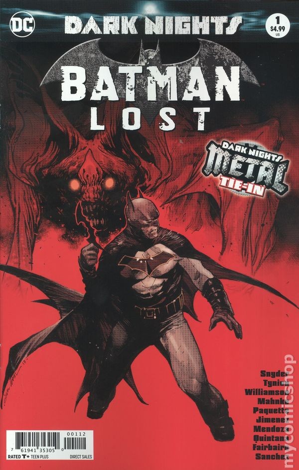 Batman Lost 1B Coipel Variant 2nd Printing VG 2018 Stock Image Low Grade
