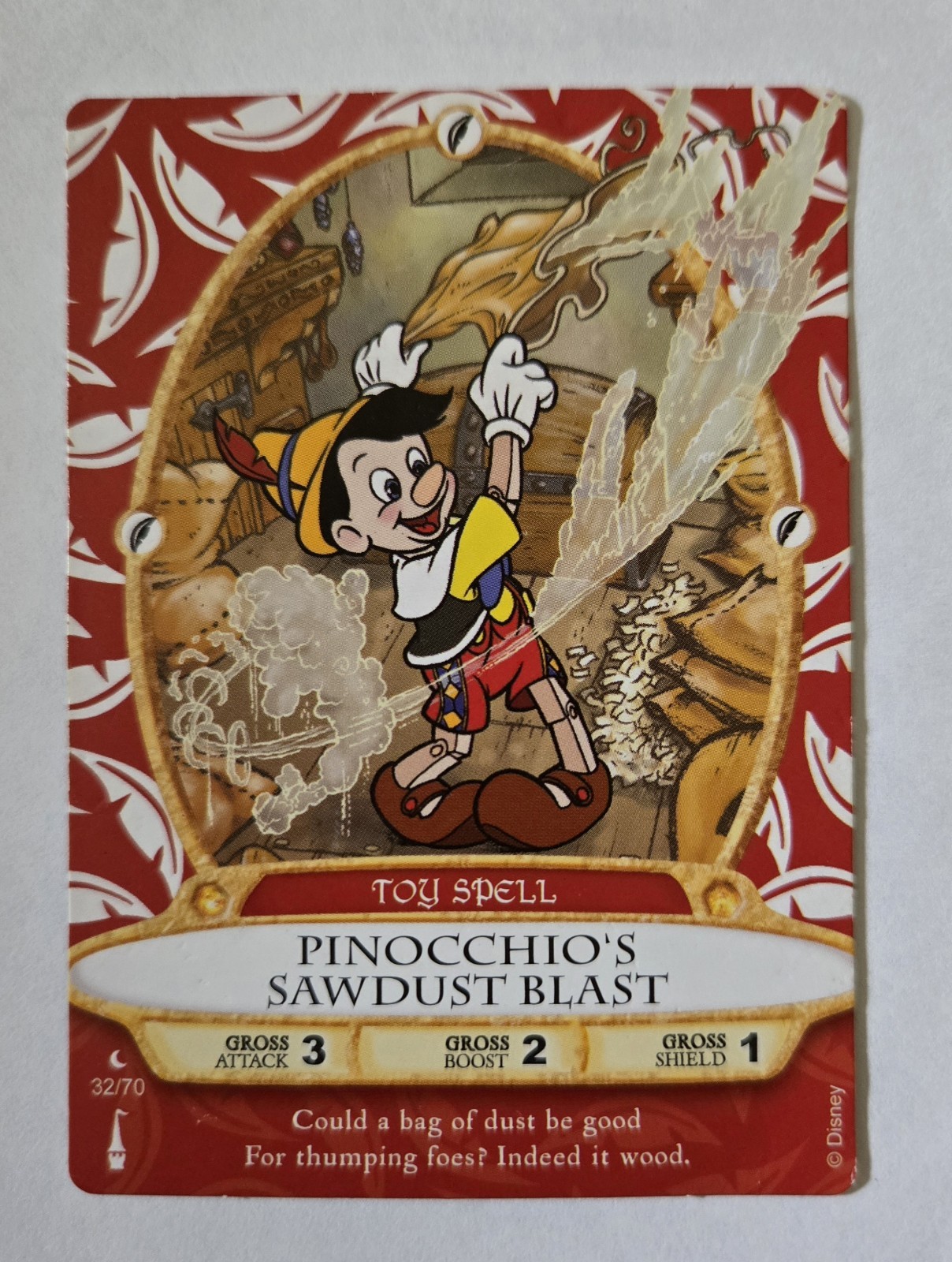 WDW Sorcerers Of The Magic Kingdom Pinnochio's Sawdust Blast 32/70, qualche segno di usura