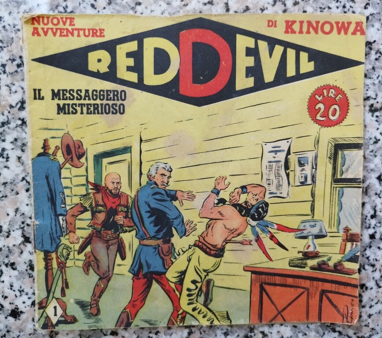 bp46 fumetto redevil il messaggero misterioso di kinowa n1  edizioni dardo