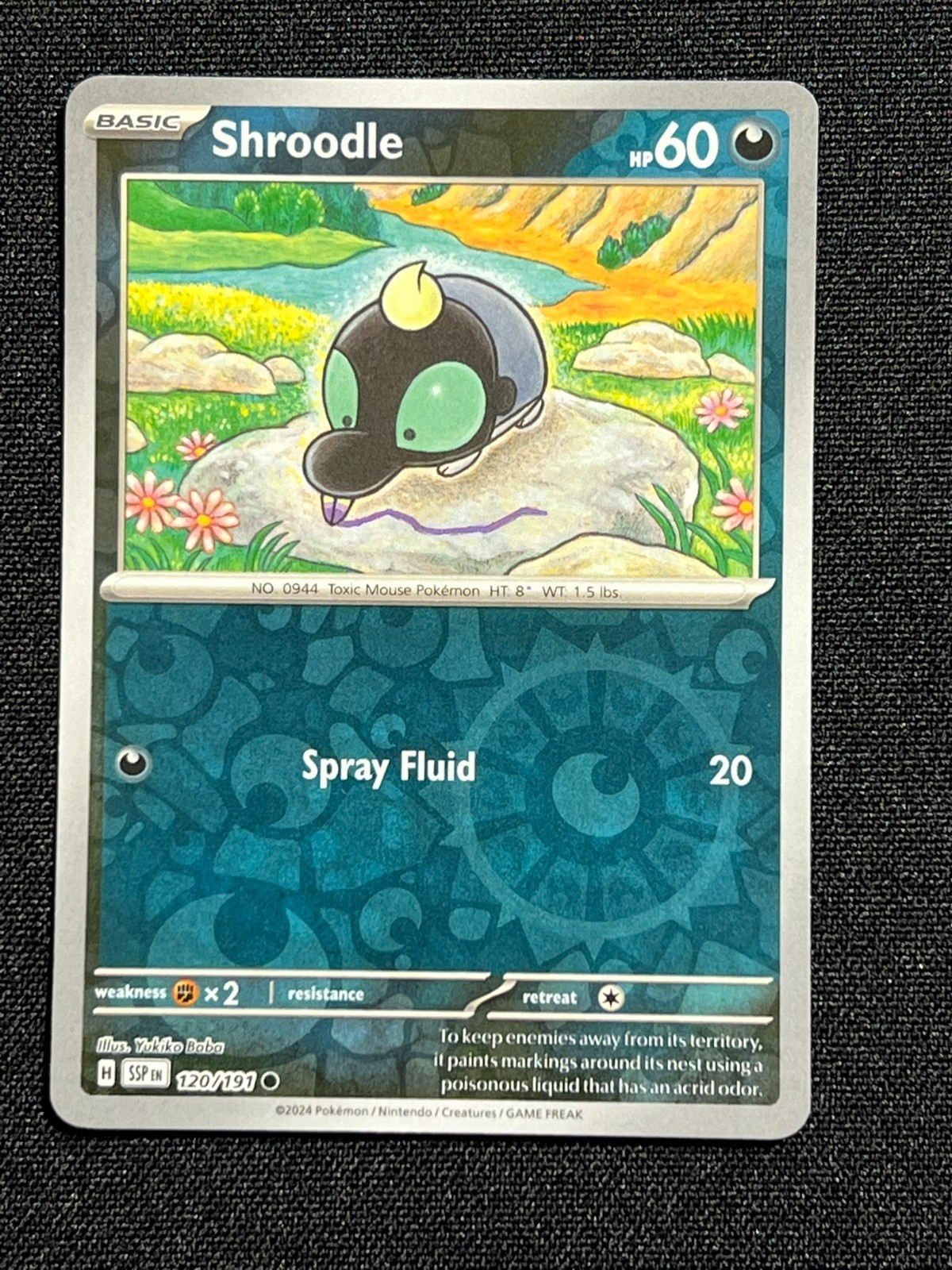 Shroodle 120 Reverse Holo Pokemon Scintille Scintille