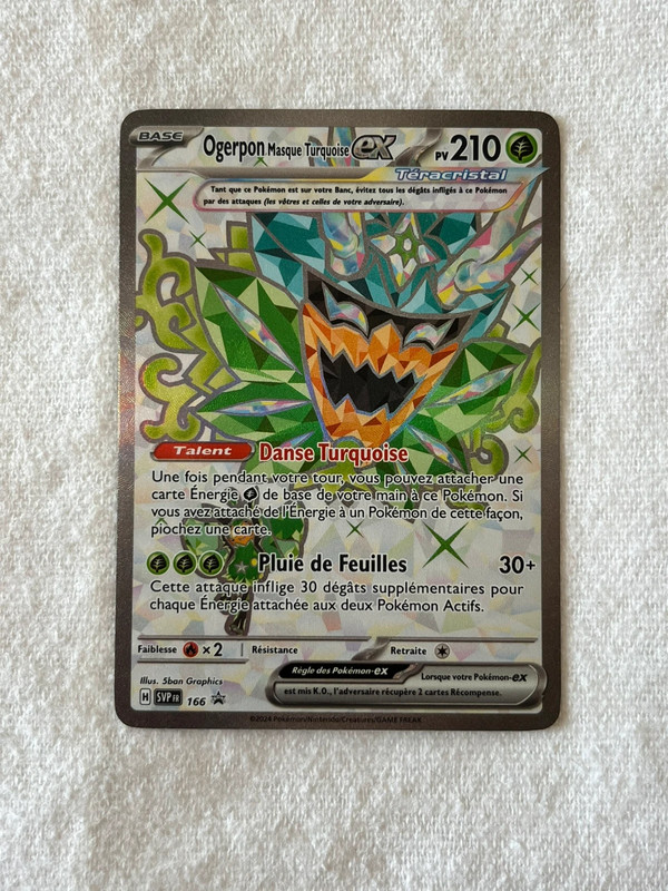 Carte Pokémon : Ogerpon Masque Turquoise Ex 166/220