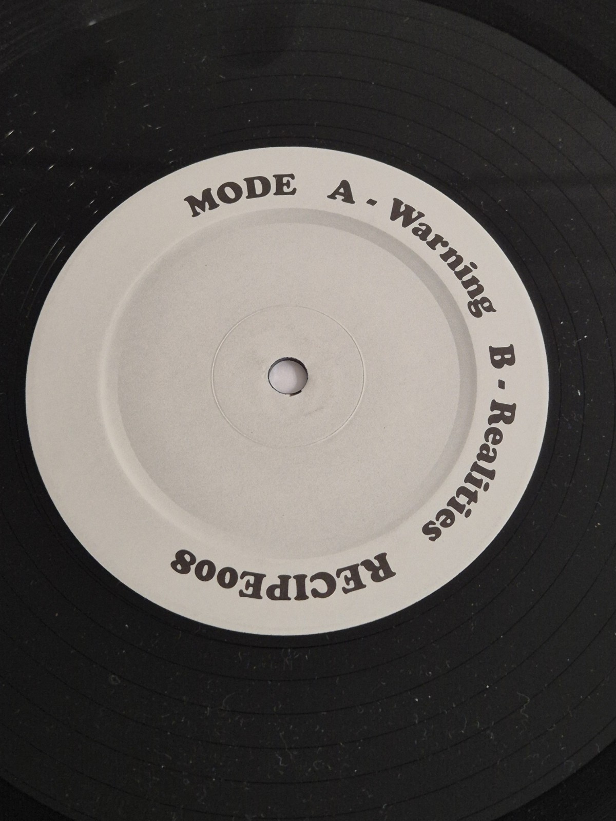 Mode - Warning / Realities Vinyl Record 12" Single Ingredients Records RECIPE008