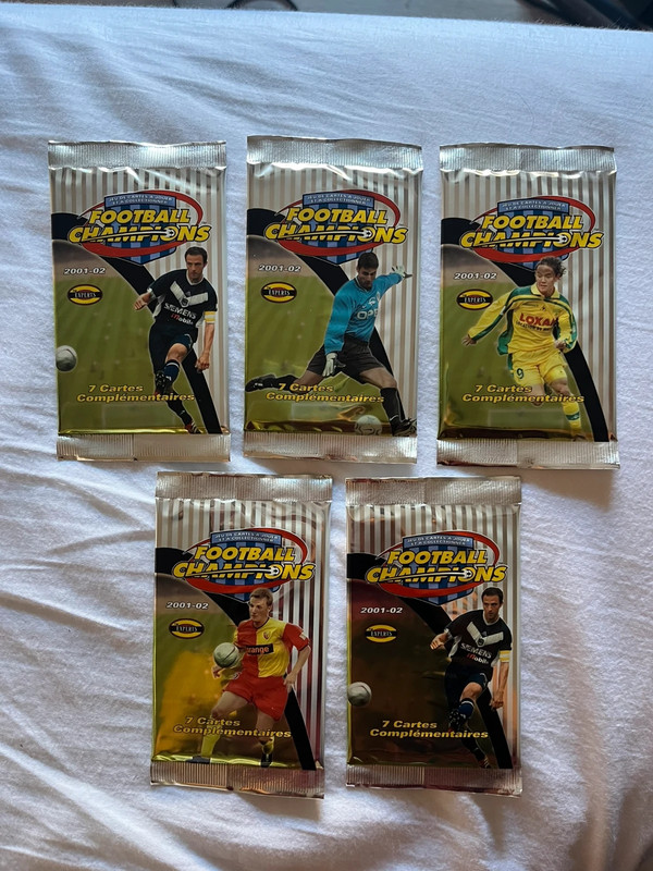 Lot de booster Football Champions 2001-2002 RARE vintage Neuf scellé