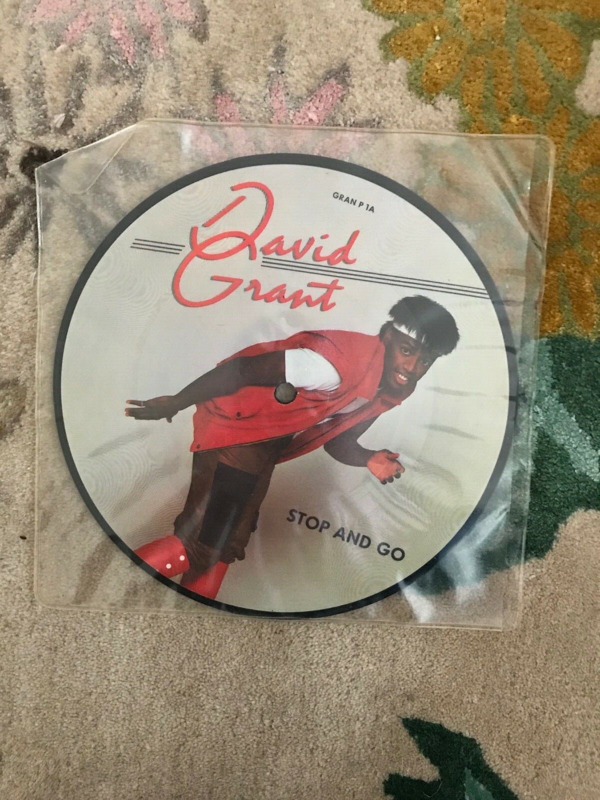 DAVID GRANT~ Stop and Go UK 7" Vinyl Picture Disc 1983