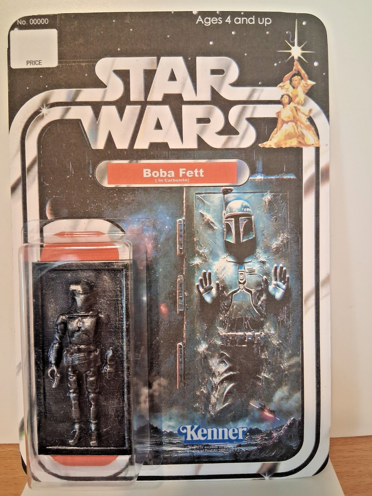 BOBA FETT  IN CARBONITE STARWARS CUSTOM