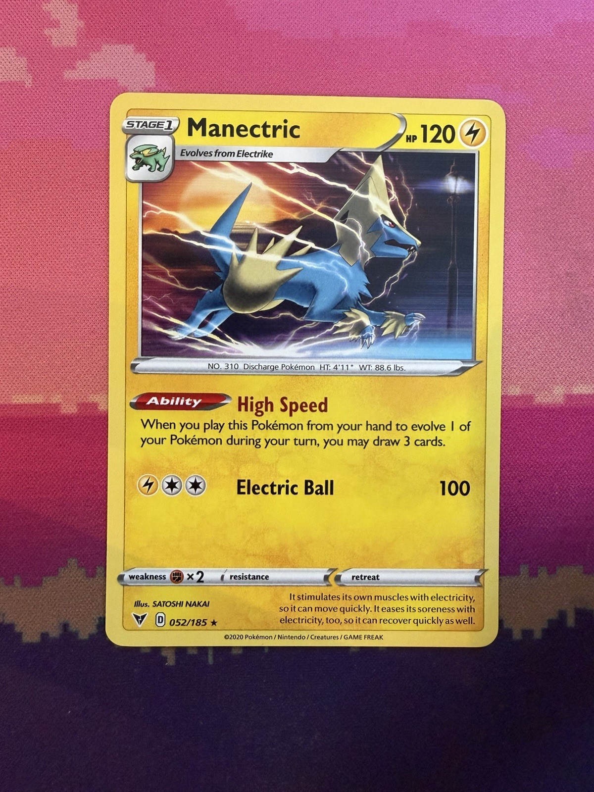 Pokemon Card Manectric Vivid Voltage Rare 052/185 Near Mint