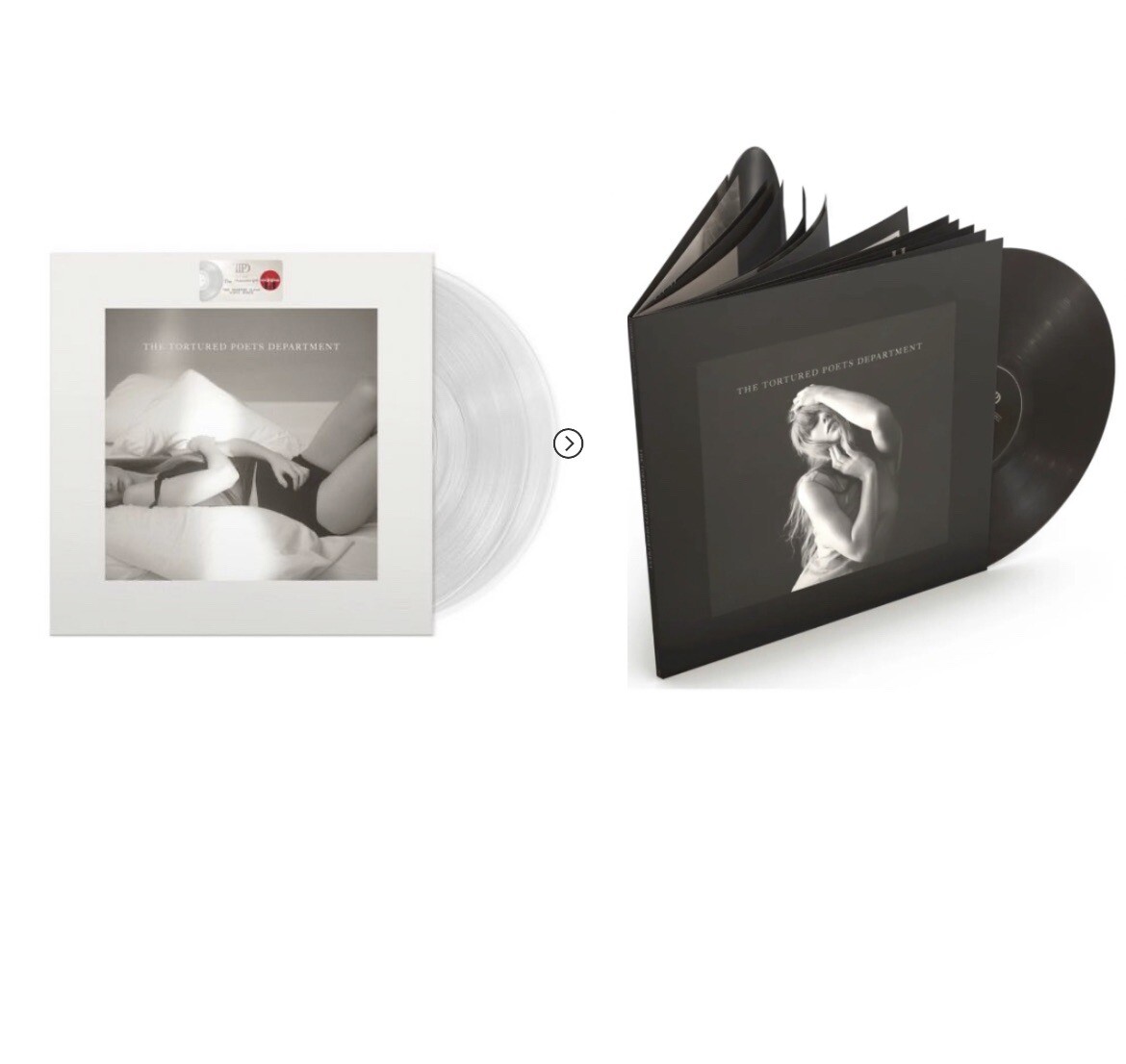 ⭐️ Taylor Swift PHANTOM CLEAR VINYL  TARGET TTPD Manuscript + Black dog Sold Out