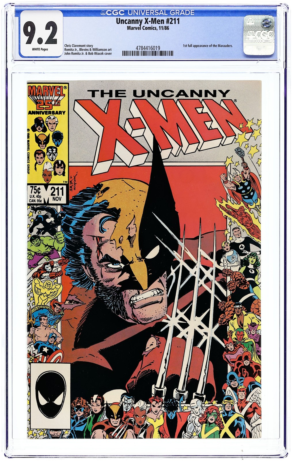 Uncanny X-Men #211D CGC 9.2 1986 4784416019