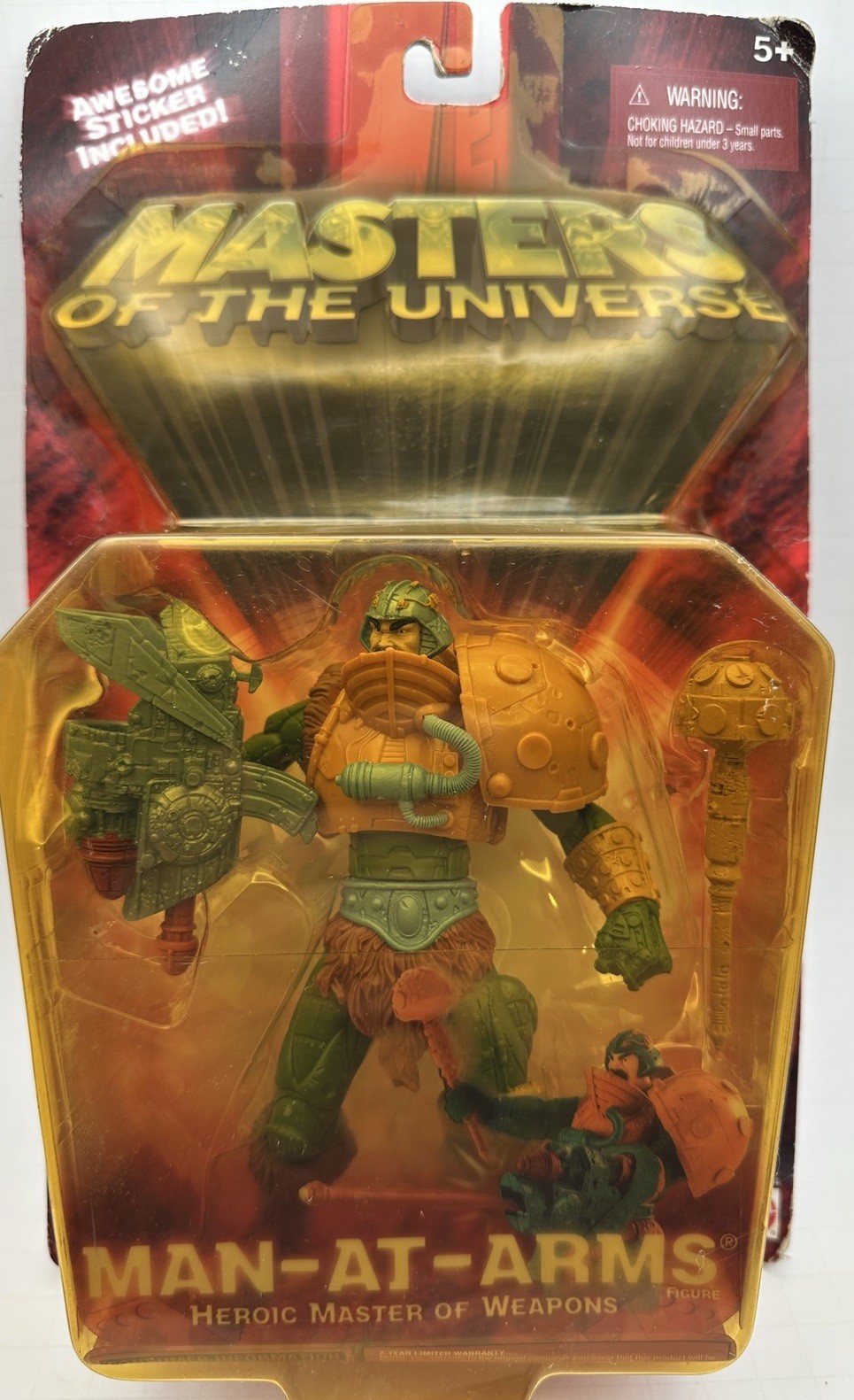 HE MAN MOTU MASTERS OF THE UNIVERSE MAN-AT-ARMS Action FIGURE 2001 MATTEL 👀READ