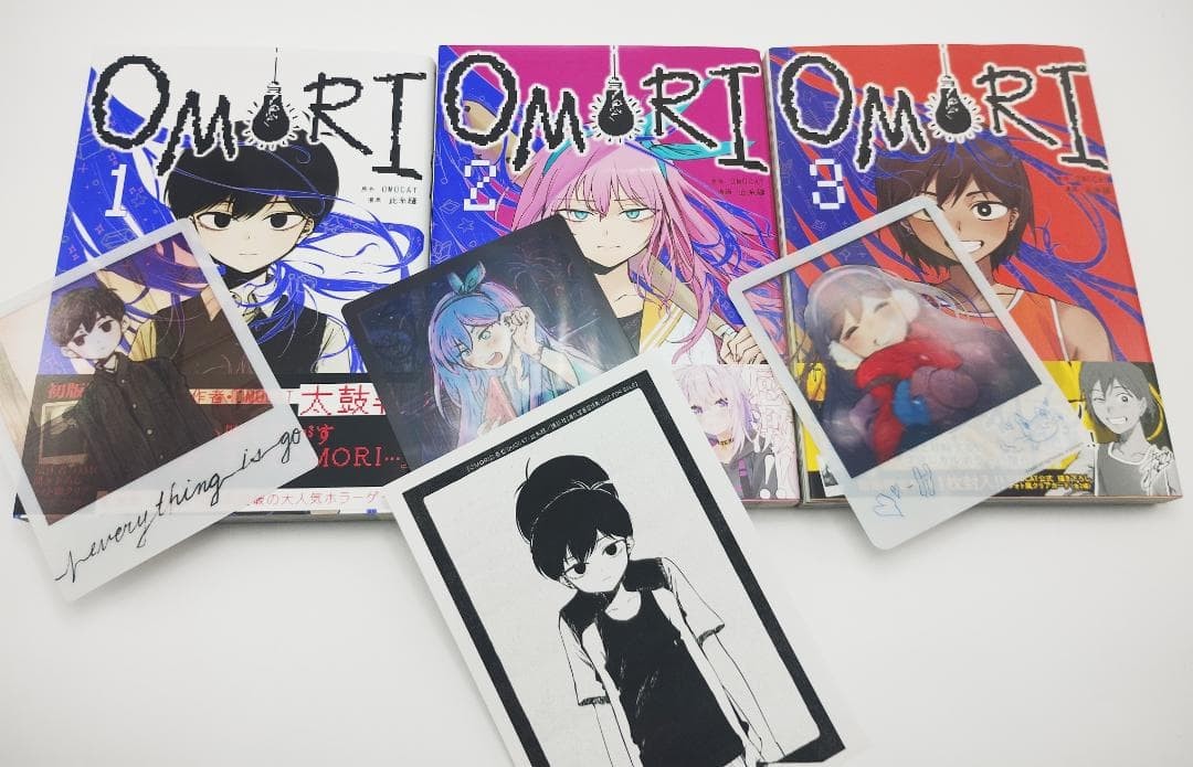 OMORI Manga Vol 1-3 Set Prima Stampa Carte Bonus Kodansha Giapponese