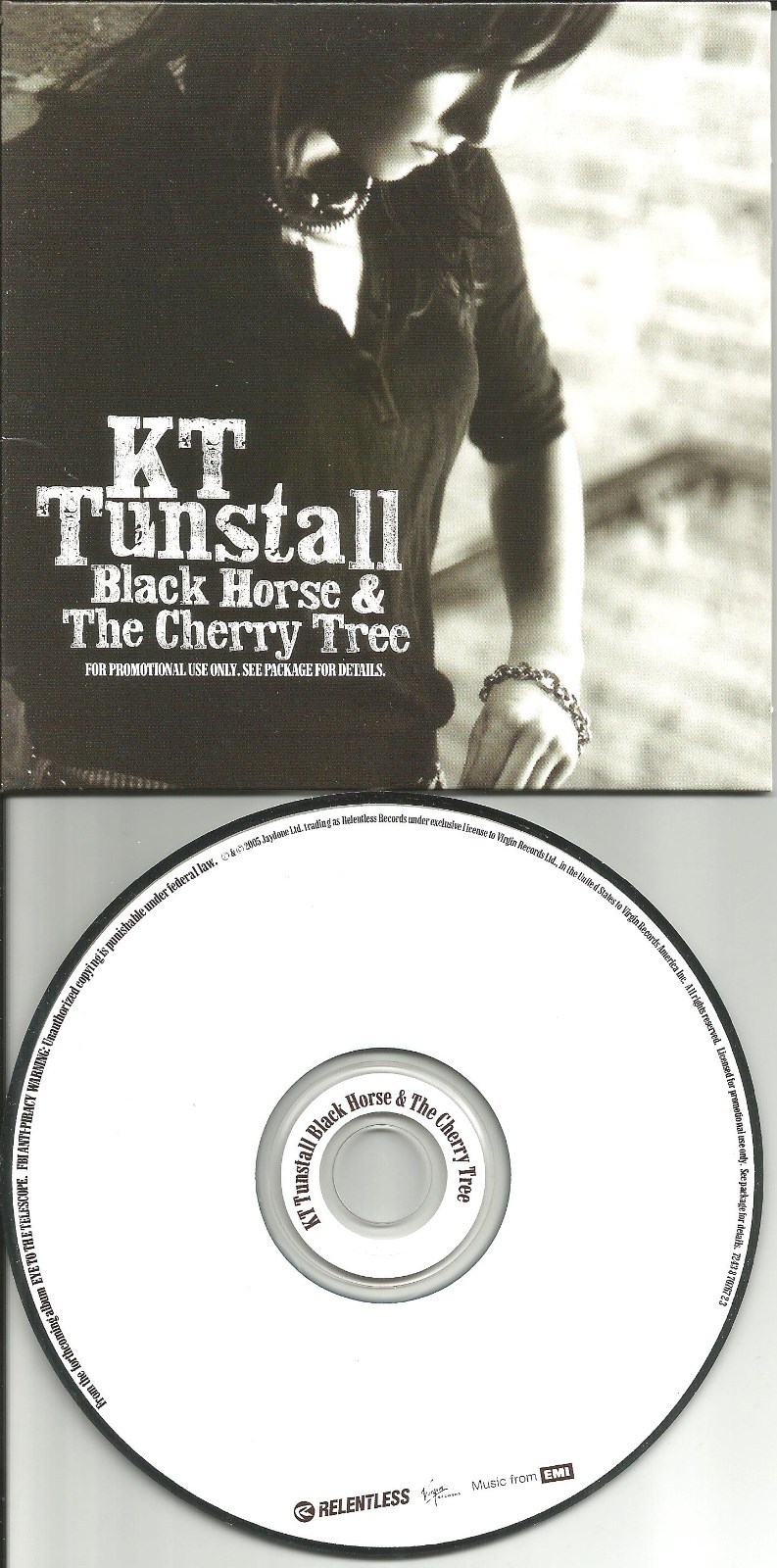 KT TUNSTALL Black horse the Cherry Tree RADIO TRK & INSTRUMENTAL PROMO CD single