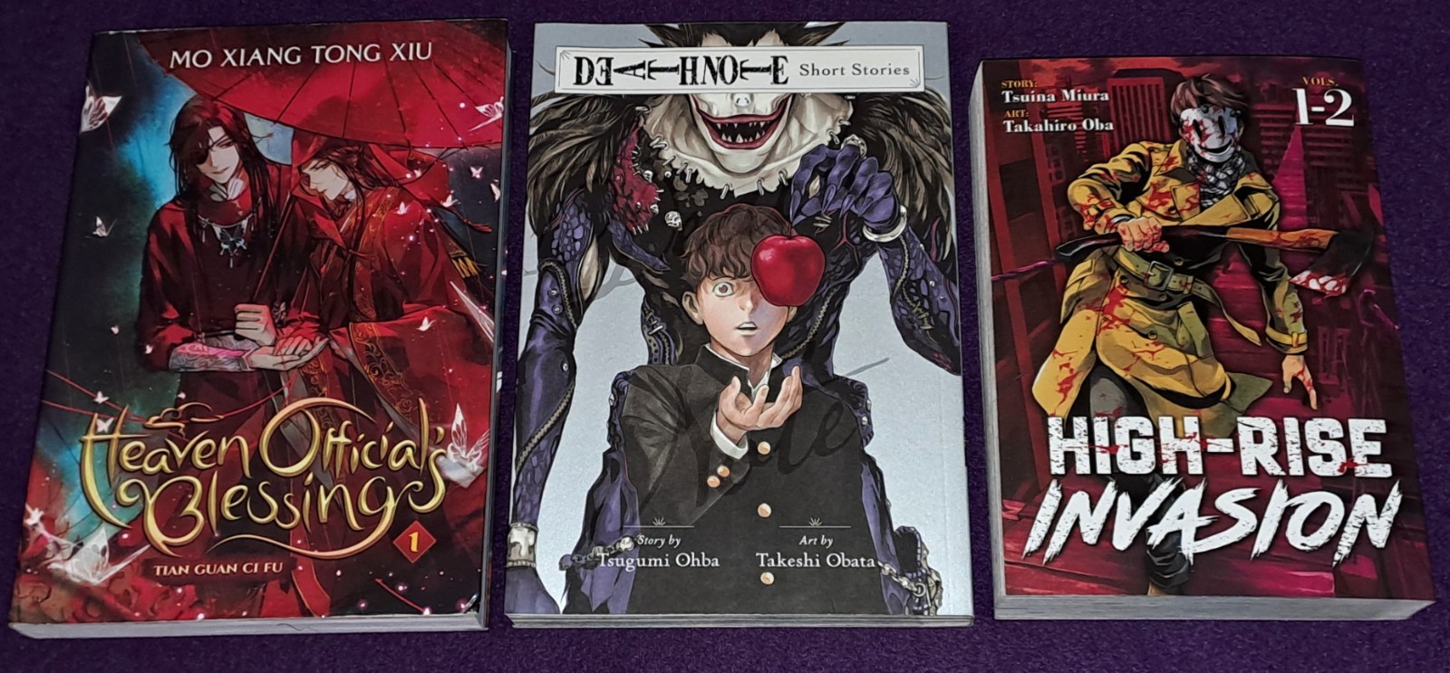 3 Book Bundle: Heaven Official's Blessing, Death Note, High-Rise Invasion. Manga