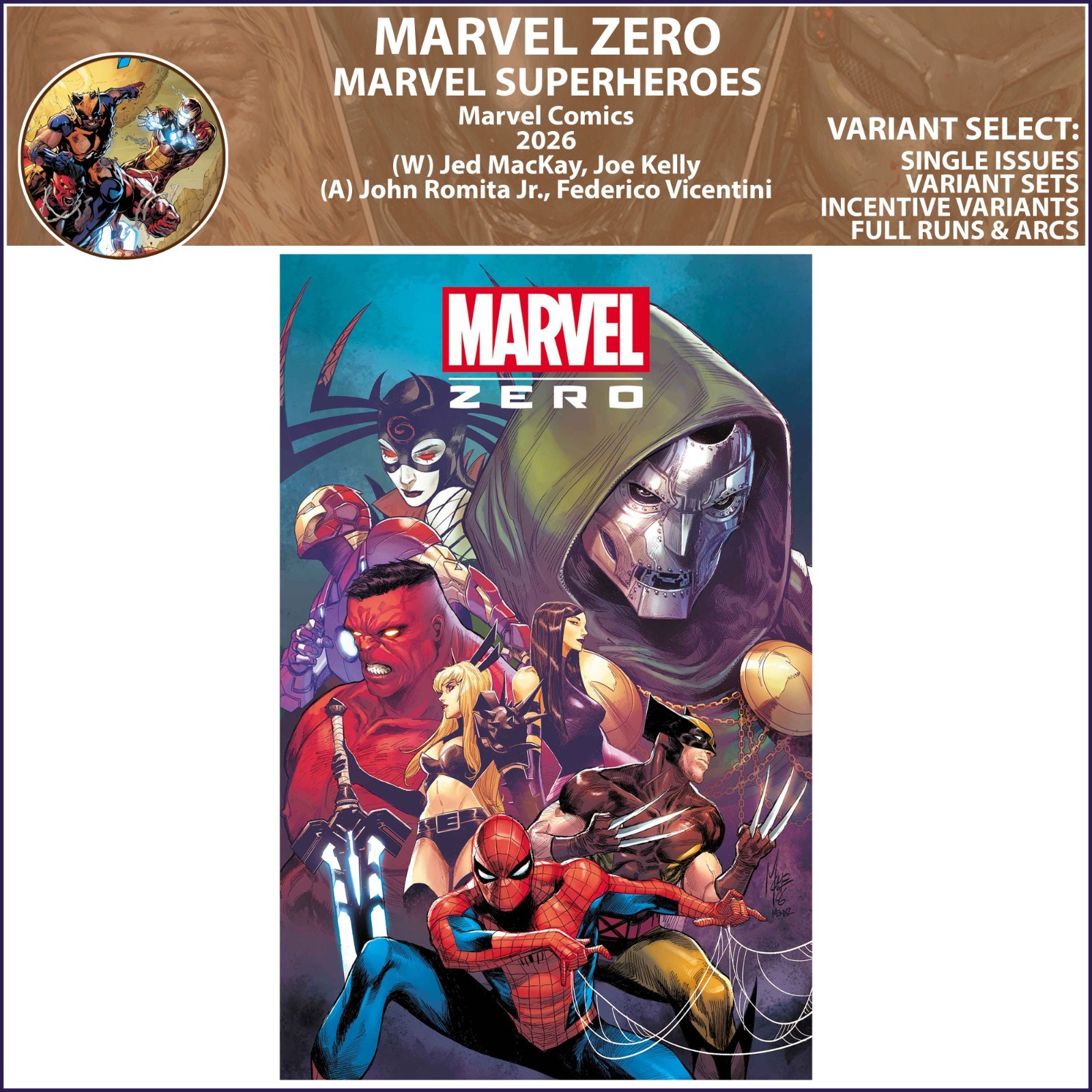Marvel Zero (2026) #1 Marvel Comics COVER SELEZIONA