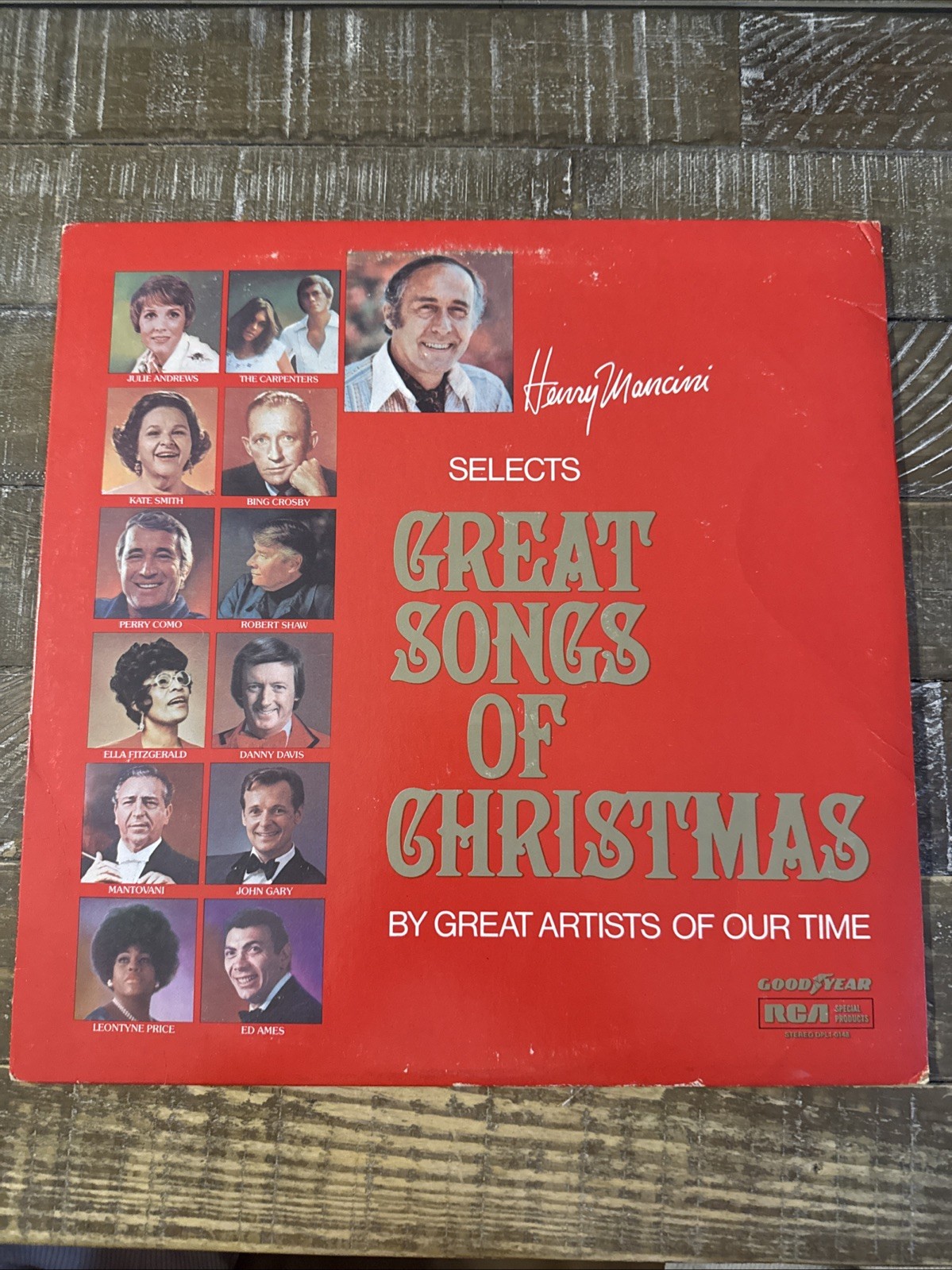Great Songs of Christmas By Great Artists of Our Time Vinyl Album-Henry Mancini