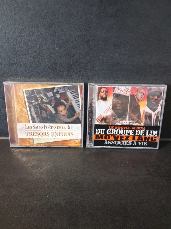 📀Lot de deux albums Rap Français, Les Sages poètes de la rue + Mo'vez lang (neuf sous blister).