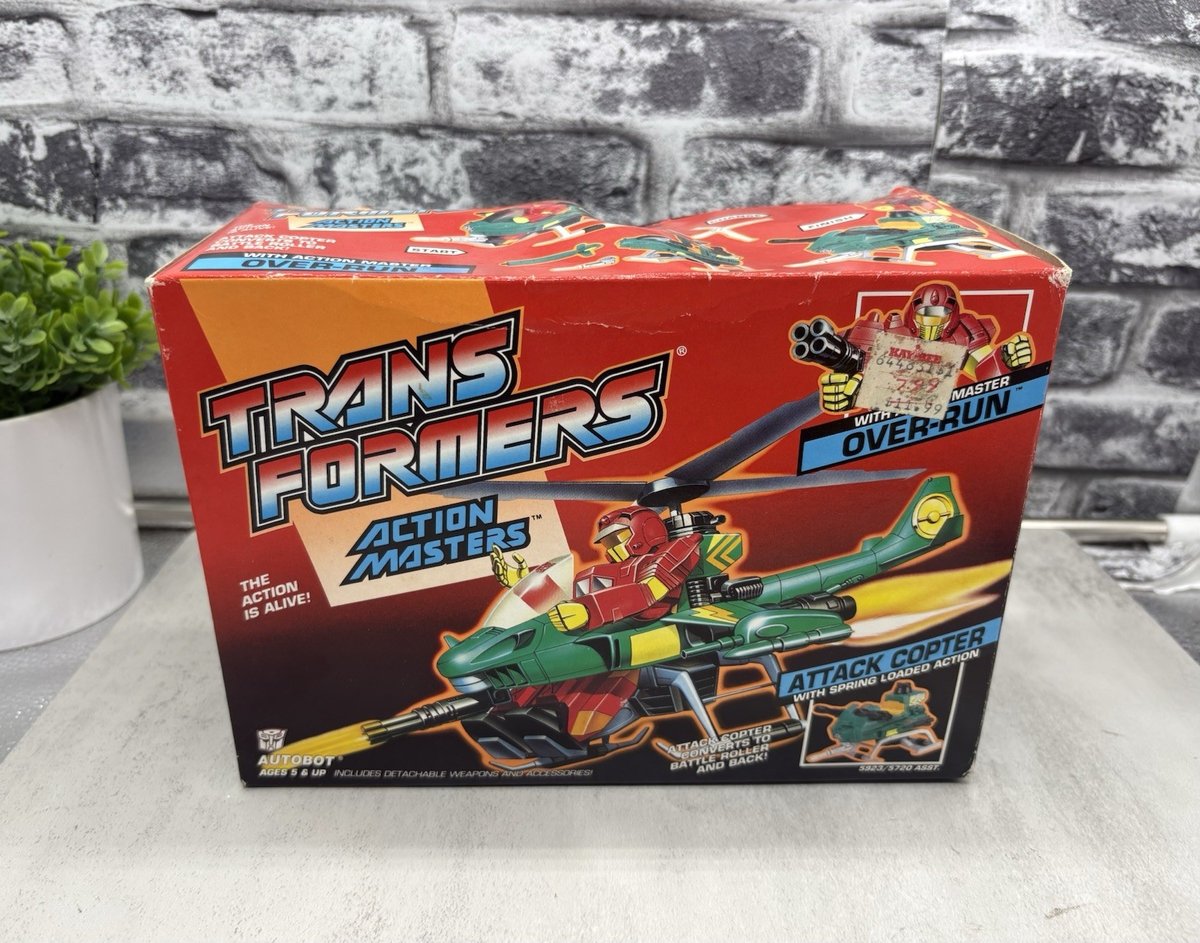 Vintage Transformers Action Masters Over-Run Attack Copter 1989 NUOVO LEGGI