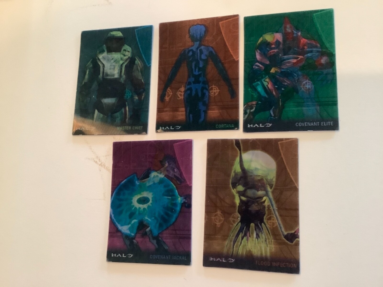 Halo XBOX Trading 5 motion card 2007 Topps Master Flood Cortana Chief Cards set