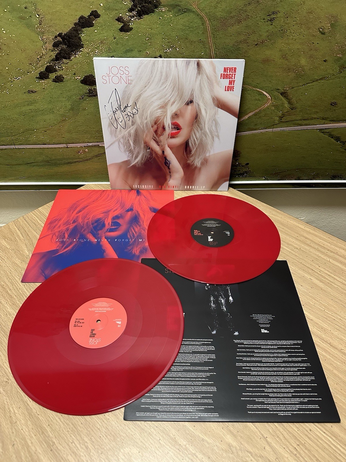 SIGNED!! Joss Stone Never Forget My Love 2LP Red Vinyl New But Unplayed Mint!+*