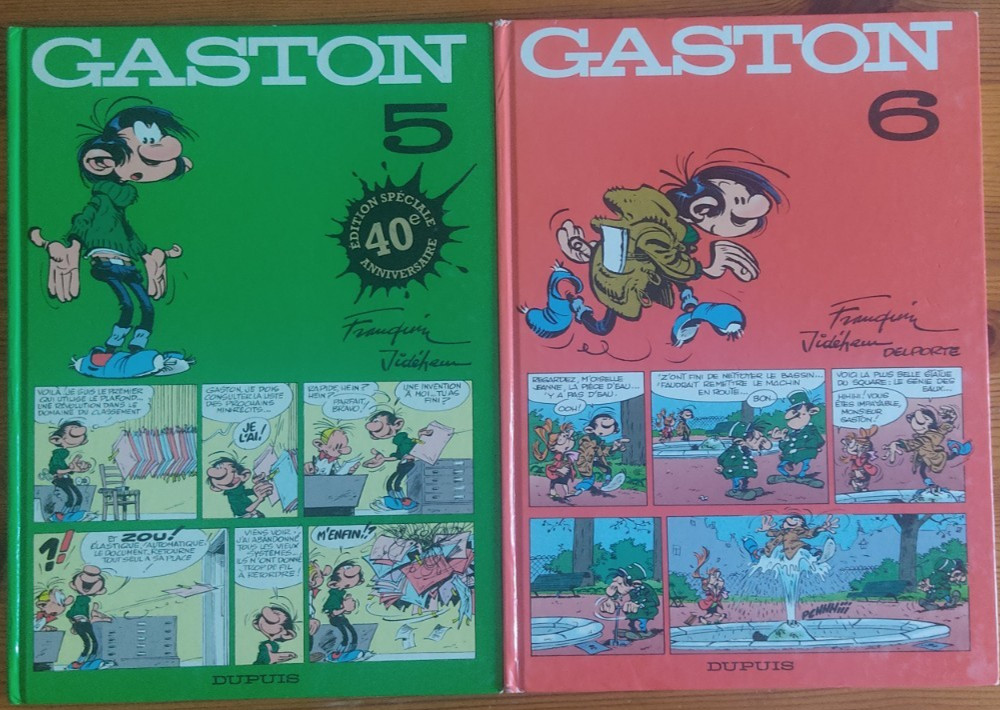Lot 2 BD Gaston Lagaffe 5 & 6 - Edition Spéciale 40e Anniversaire 1997 Dupuis - 