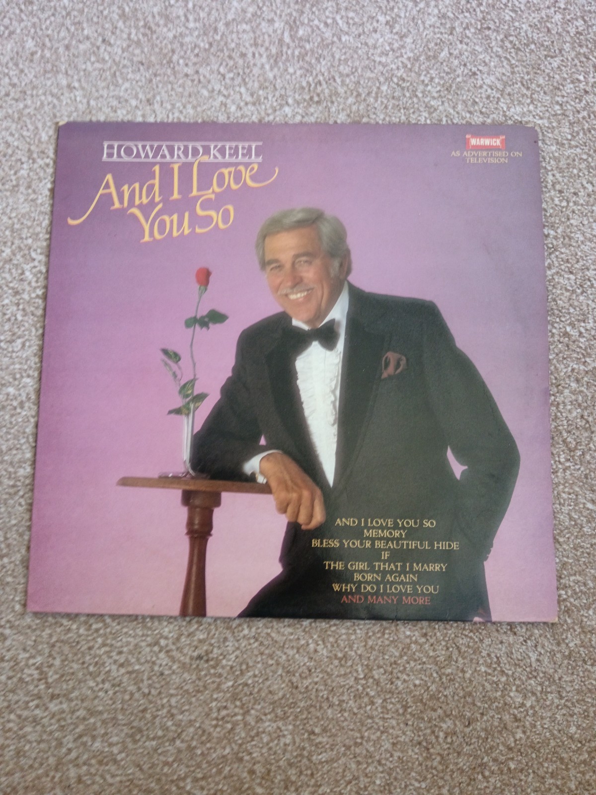 Howard Keel and I Love You So LP 1984 Warwick Records Crooner Classic