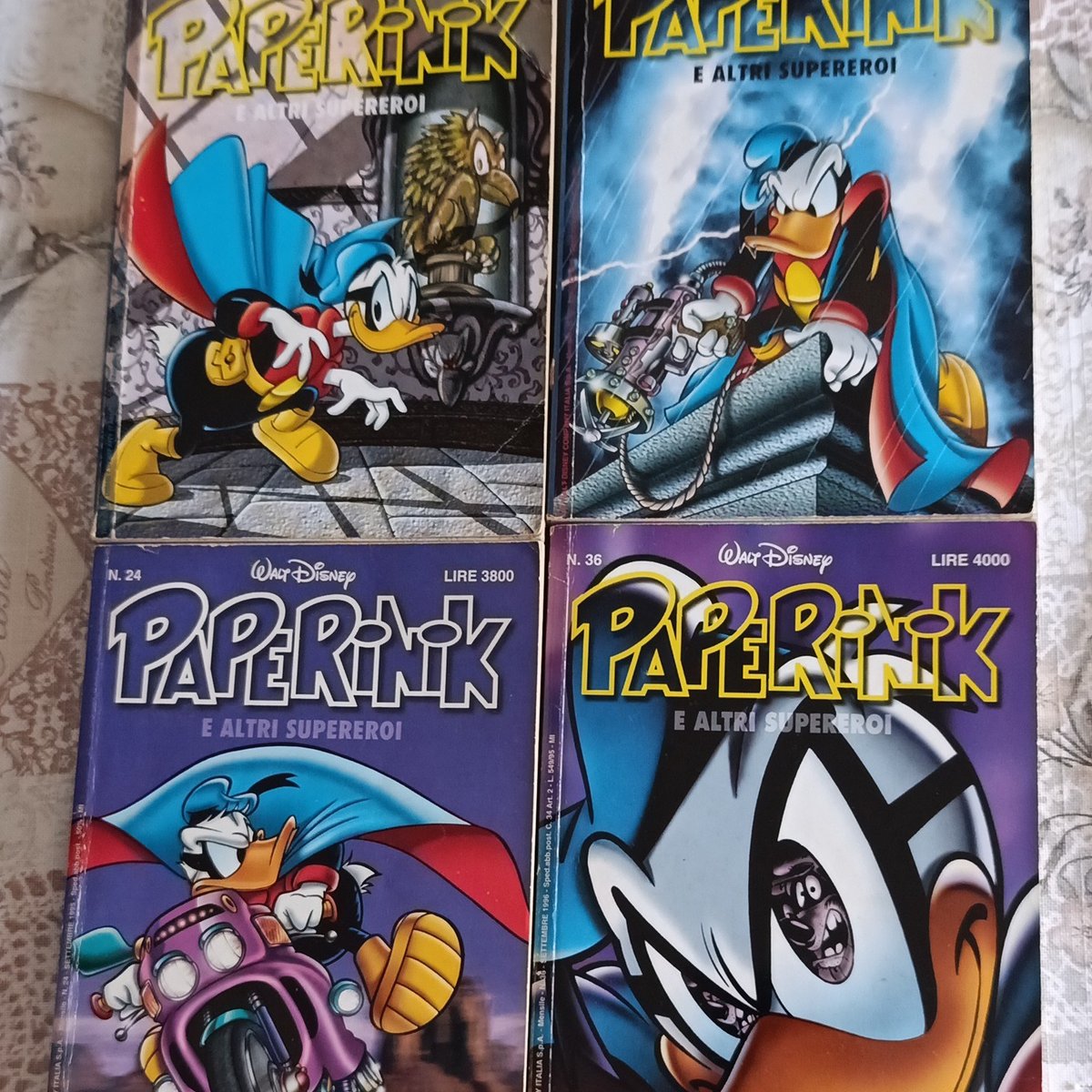 Walt Disney Paperinik e altri supereroi lotto 4 fumetti n. 24 e 36 (1992)
