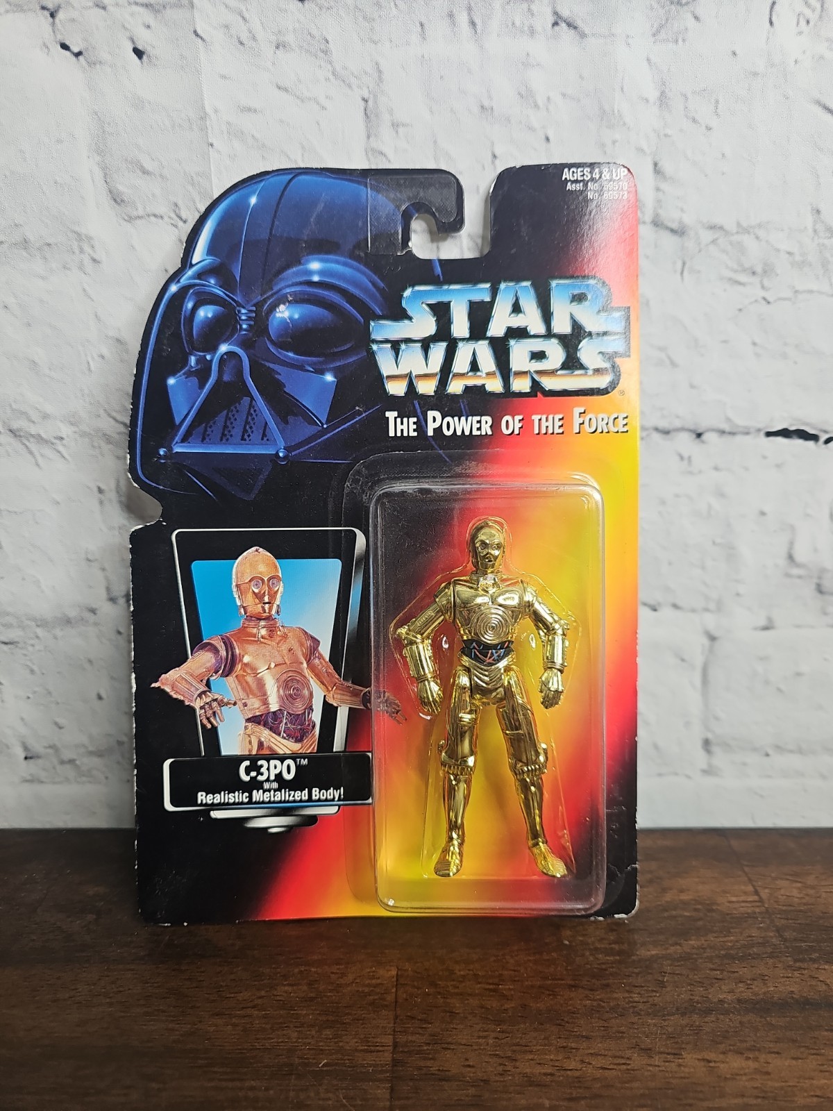 Kenner Star Wars Il Potere della Forza c-3po Realistico Corpo Metallizzato Azione...
