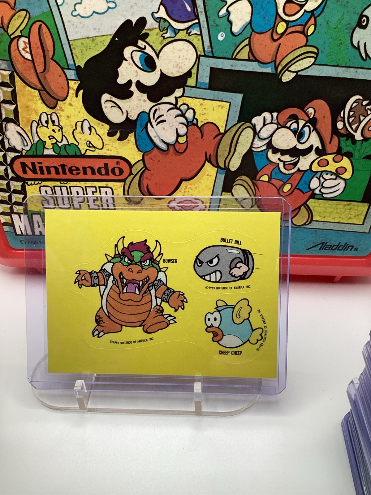 1989 Topps Nintendo Sticker Game Tip Card Bowser Bullet Bill Cheep Cheep #23