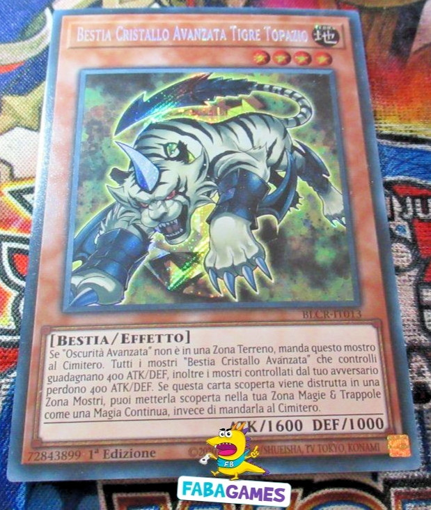 🇮🇹 YU GI OH BESTIA CRISTALLO AVANZATA TIGRE TOPAZIO - BLCRIT013 SEGRETA