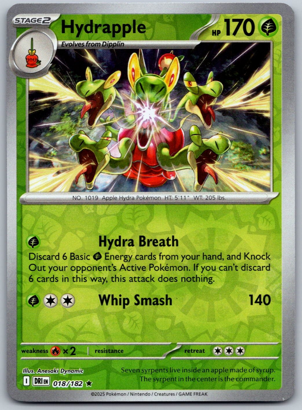 Hydrapple 018/182 Raro Destinato Rivali Pokemon Reverse Holo Near Mint