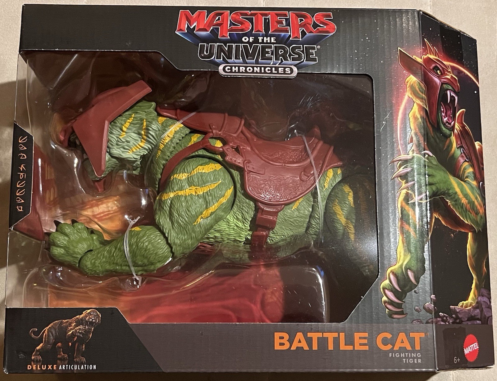 Masters Of The Universe Chronicles Delux Battle Cat action figure.