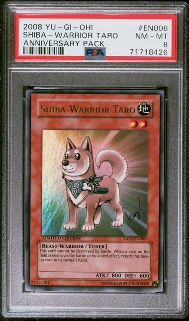 Yu-Gi-Oh! PSA 8 Shiba-Warrior Taro YAP1-EN008 Ultra Anniversary Pack NM-Mint