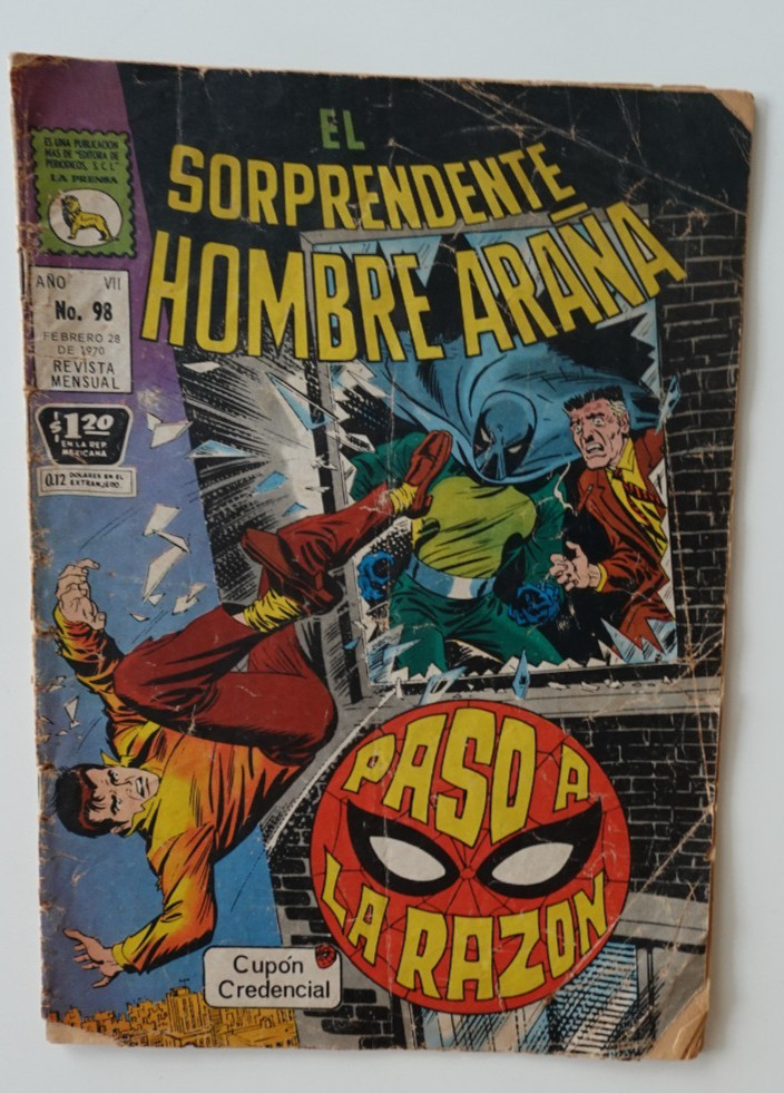 Cómic E. LA PRENSA/MEXICO EL SORPRENDENTE HOMBRE ARAÑA " 1970 #98