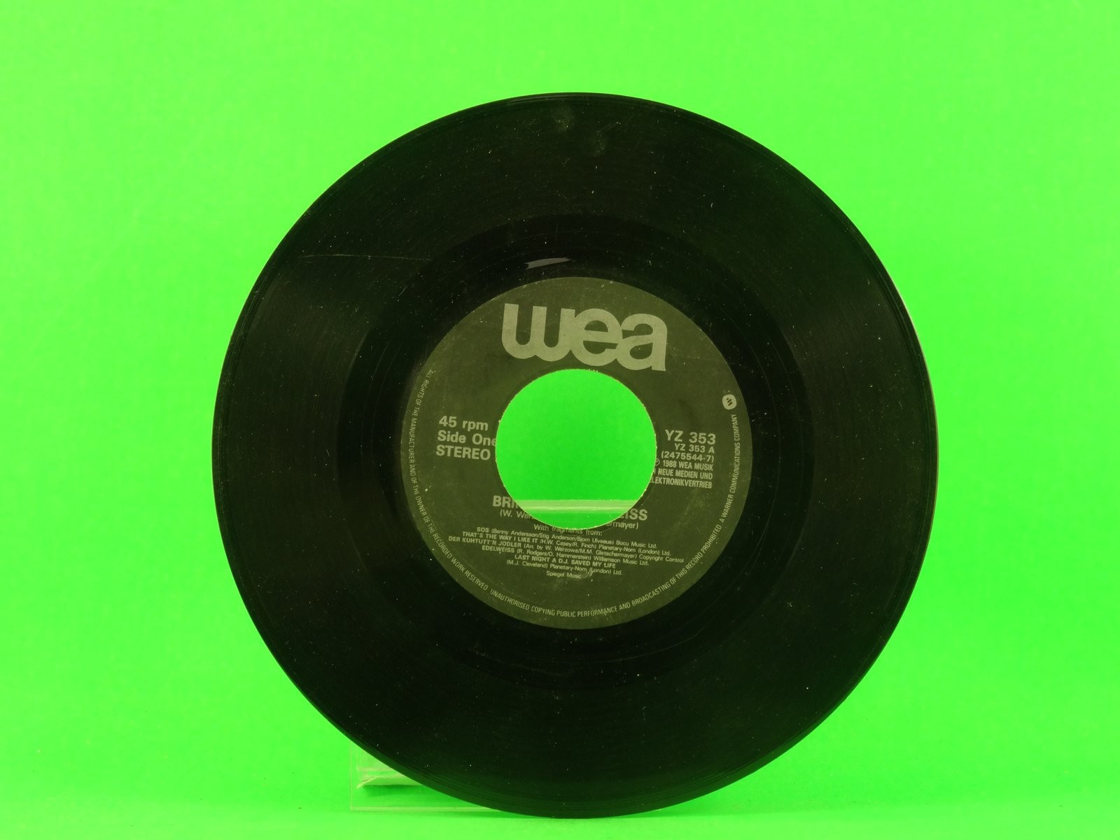 EDELWEISS BRING ME EDELWEISS (2) (137) 7" WEA