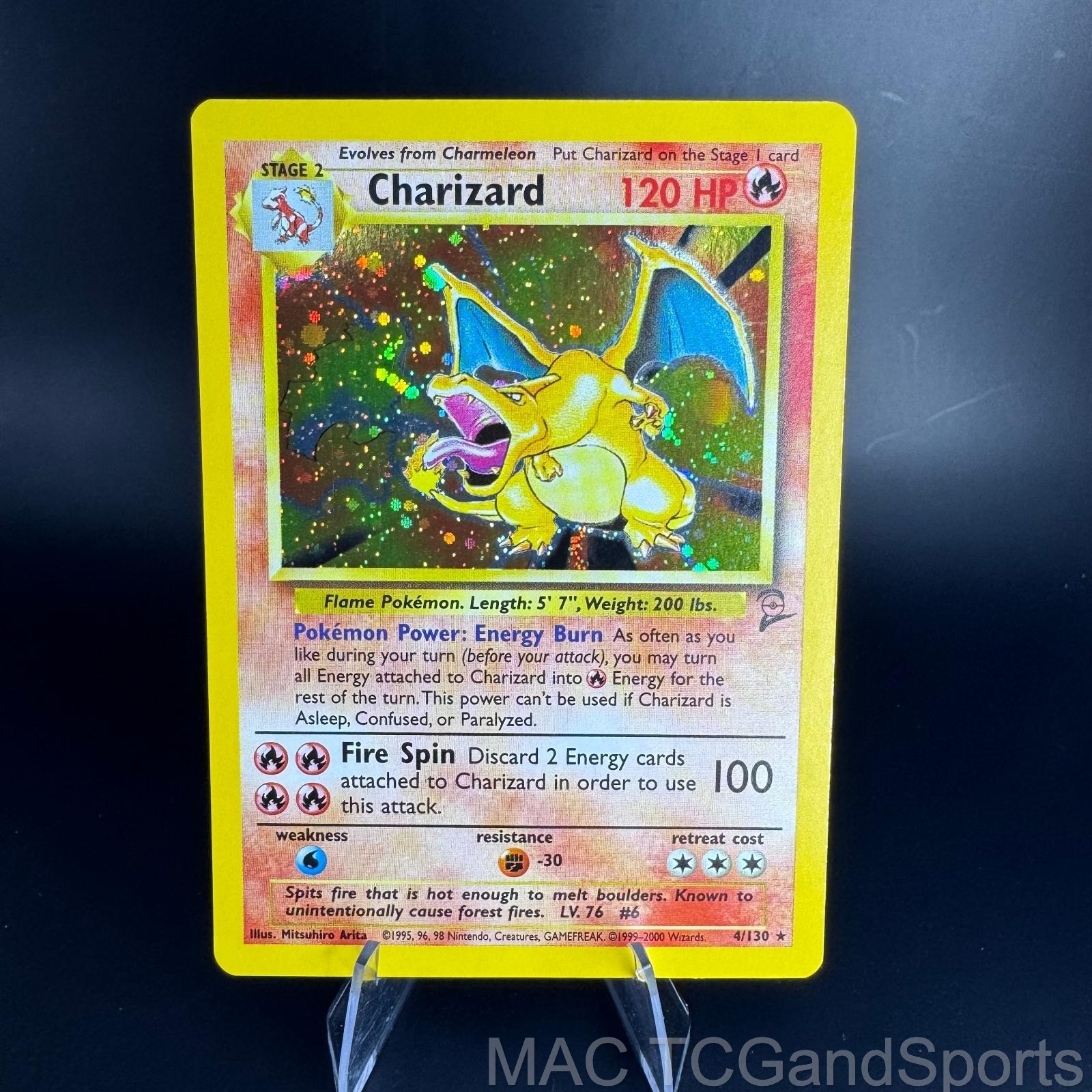 Charizard 4/130 Holo Set Base 2 Pokemon TCG NM