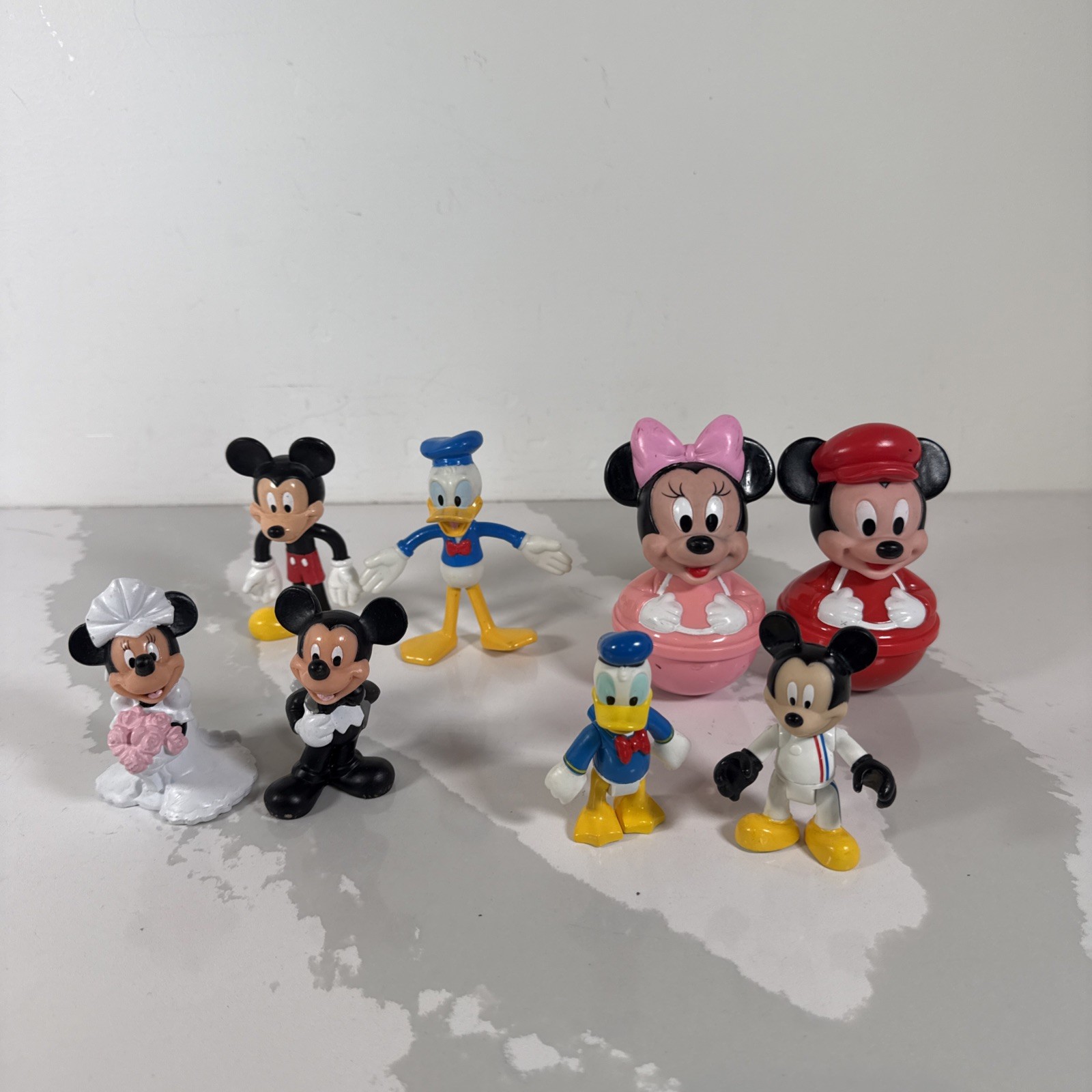 Lotto di 8 figurine giocattolo vintage Disney Topolino e amici in PVC, plastica*