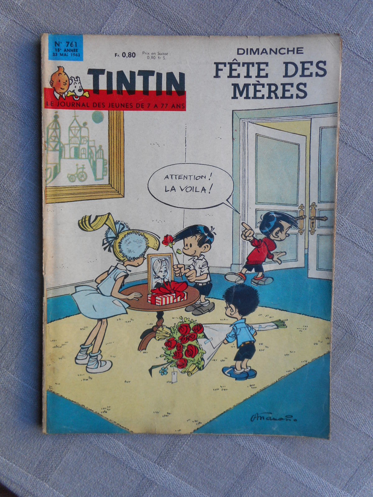 Hebdo Tintin 1ª Serie N°761 Stato Corretto Senza Più
