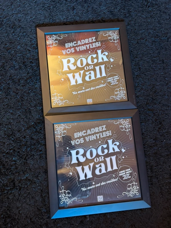 Lot Rock On Wall - deux cadres pour vinyles