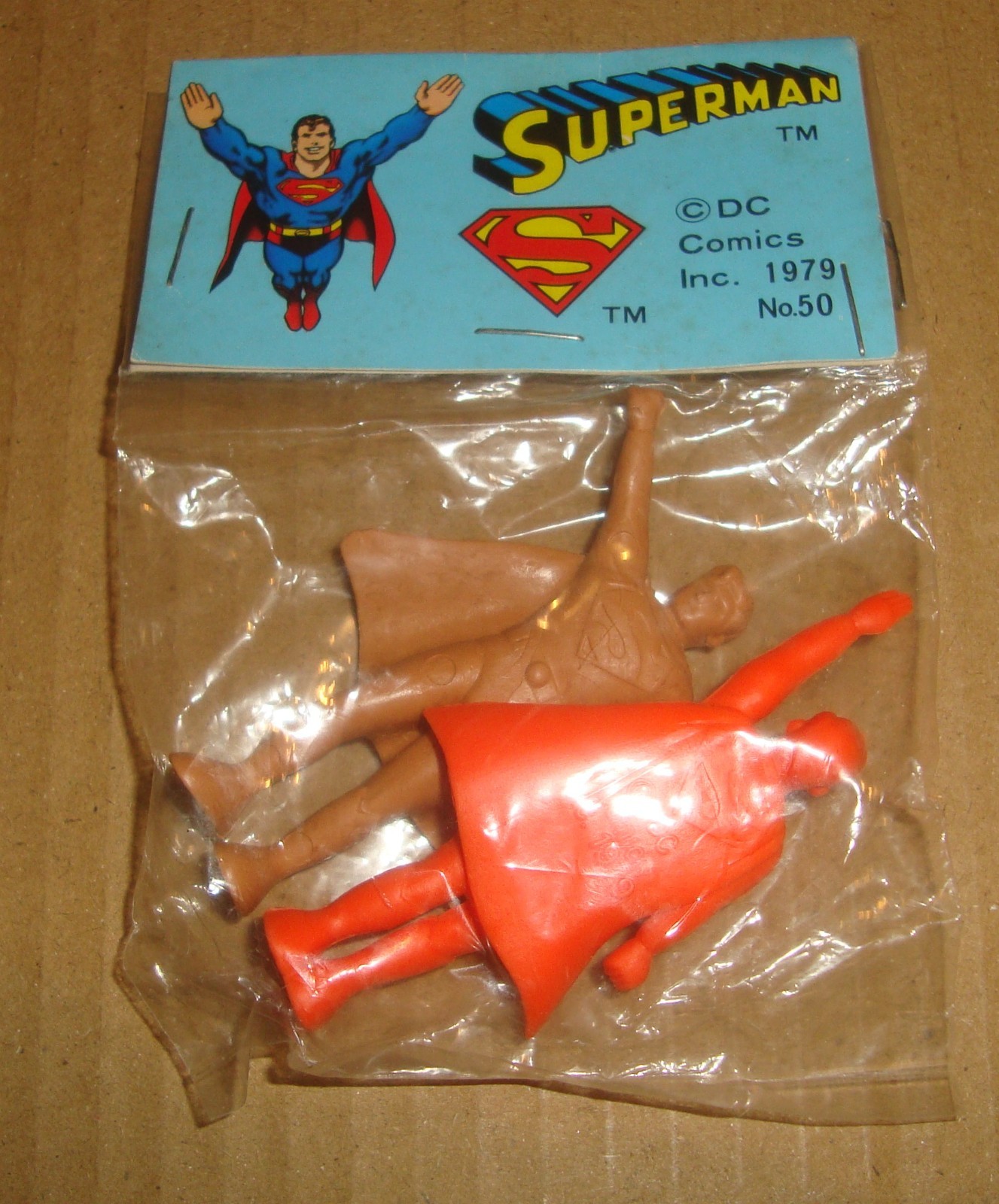SUPERMAN ERASER SET RED/BROWN DC COMICS INC. 1979